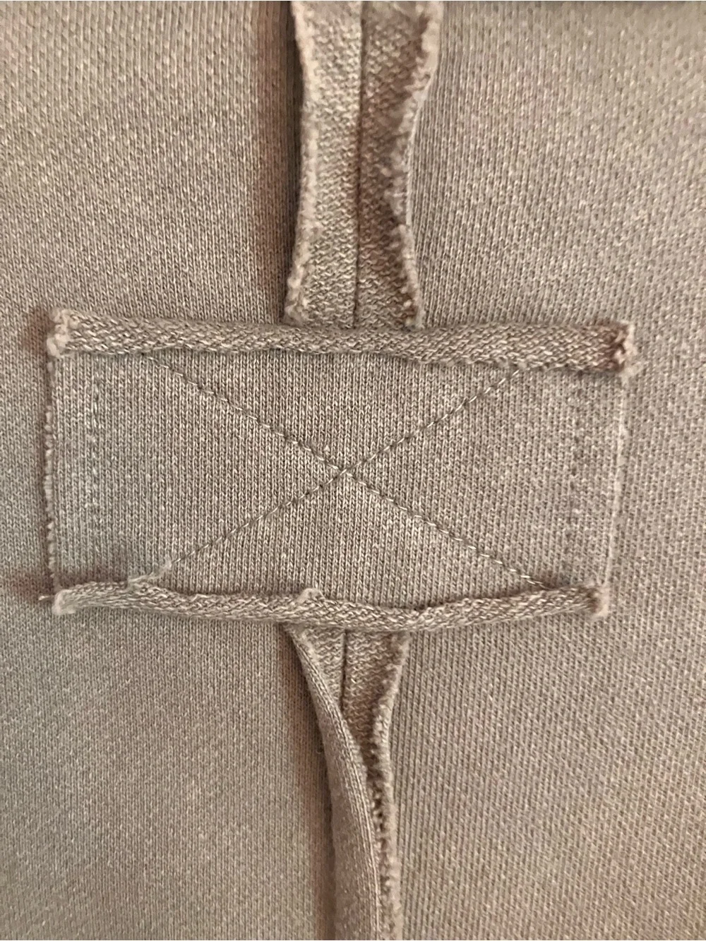 Easel Taupe Lightweight Sweatshirt with Flower Stripe Sleeves - Picture 7 of 9